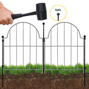 No-Dig Arched Metal Garden Fence – 10 Pack