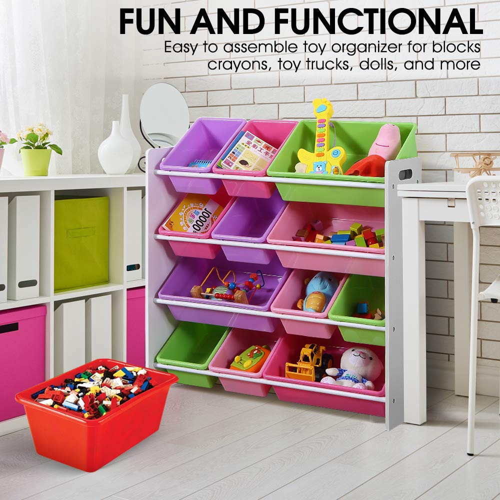 Kids Toy Box Bookshelf Organiser