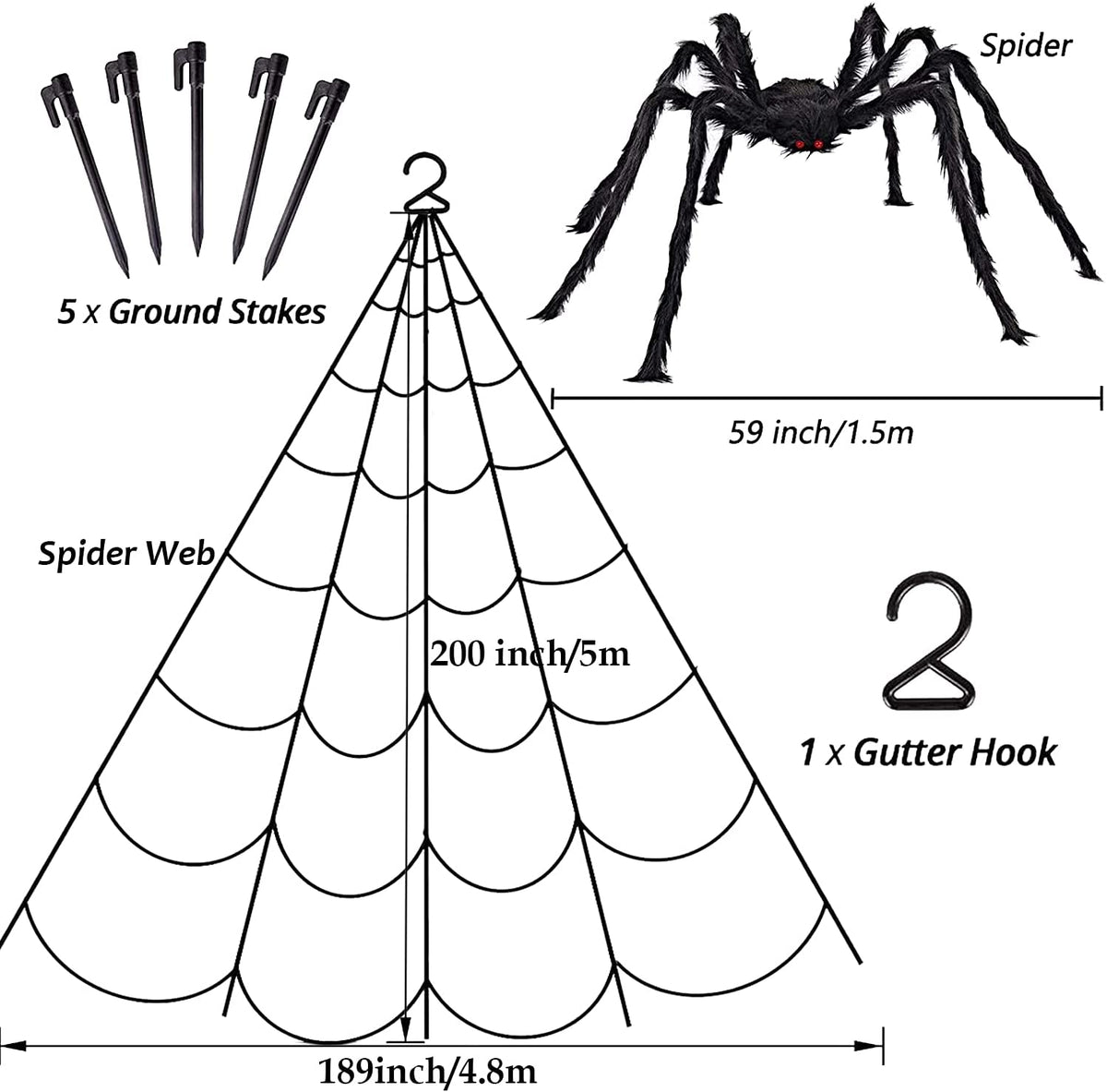 Halloween Spider Web Decoration