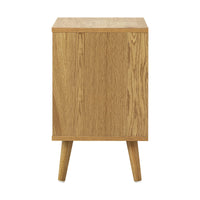 Wooden Bedside Table with 2 Drawers