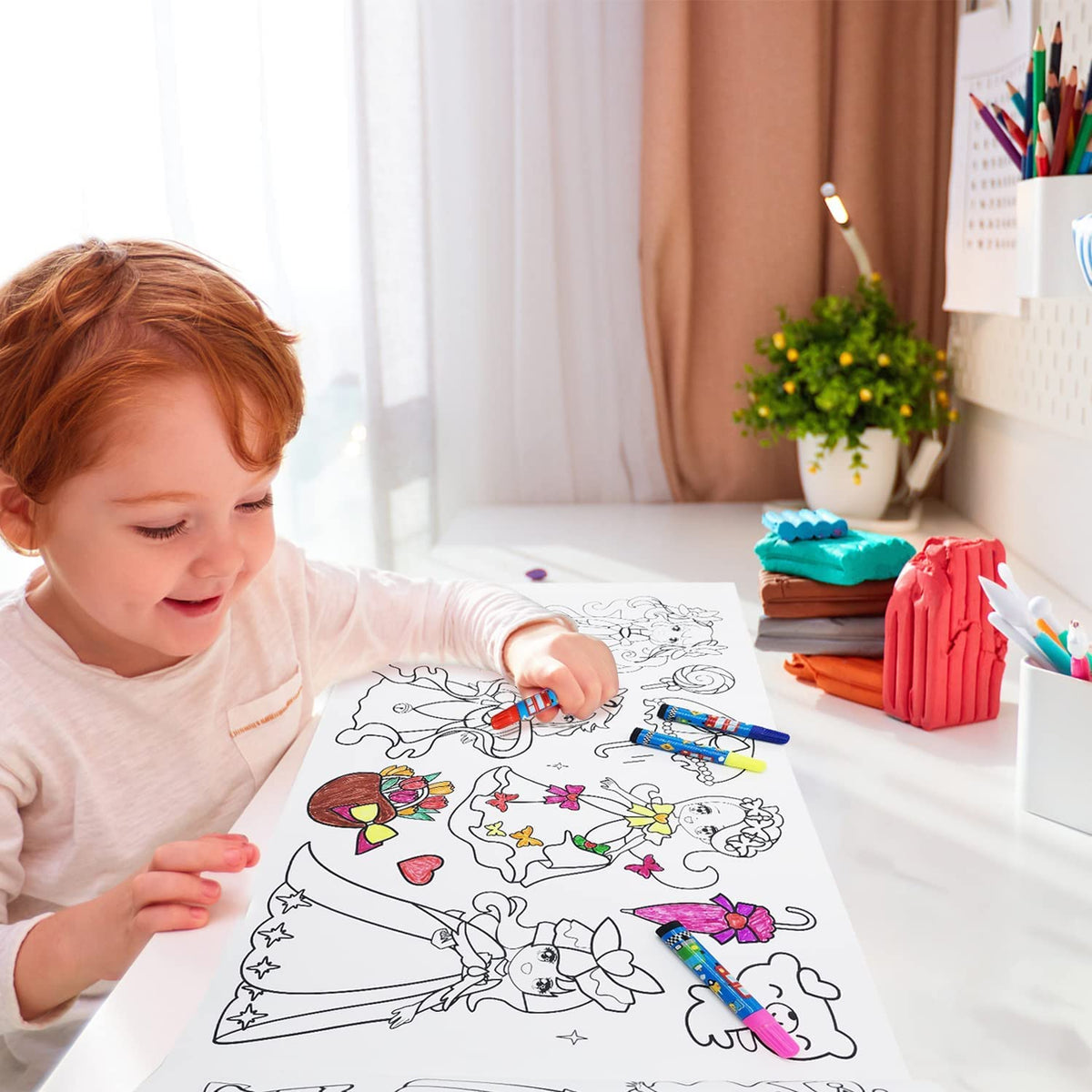 2-Pack Kids’ Colouring Paper Rolls – 300 × 30cm