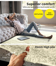 160 × 230 cm Cream Marlow Shag Area Rug