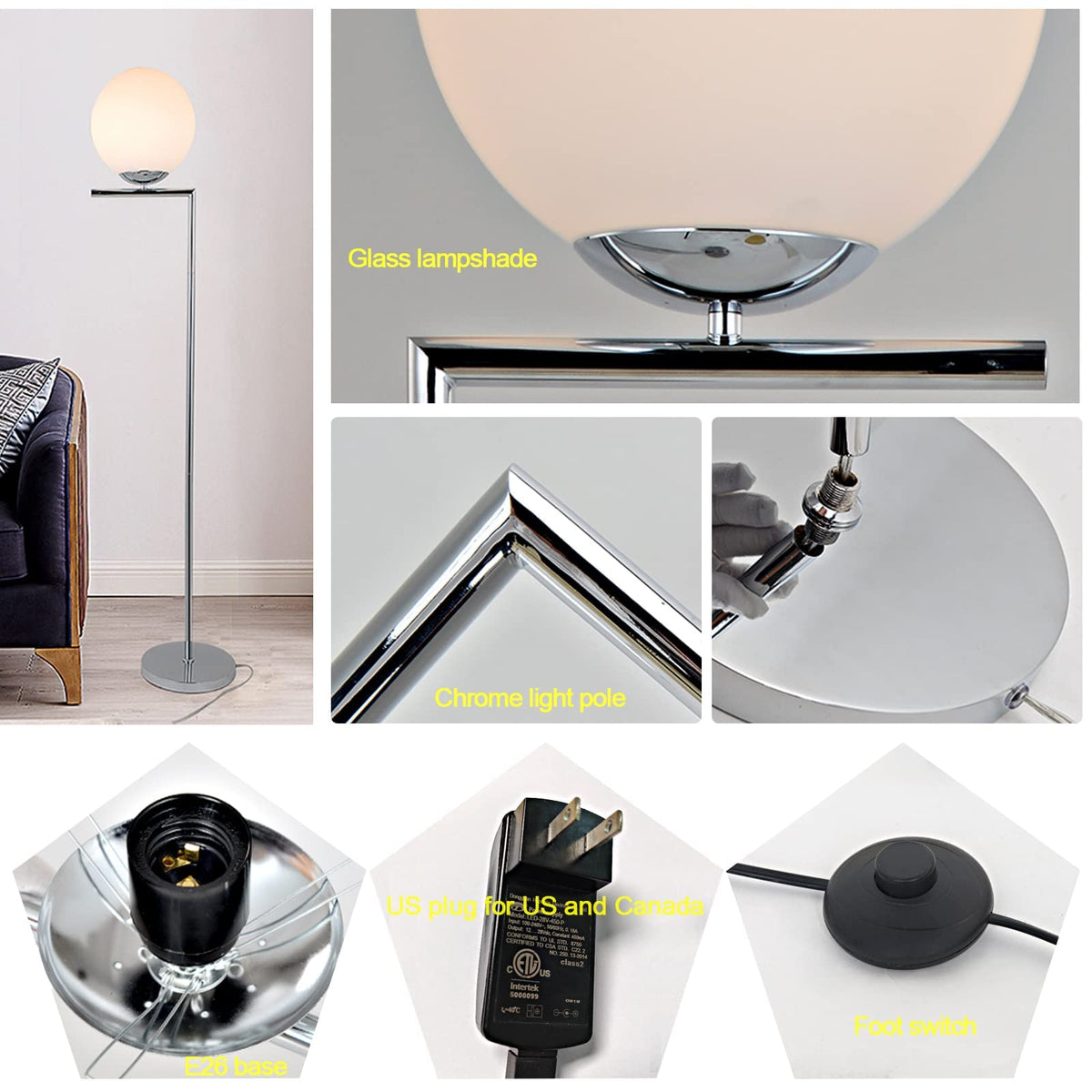 Modern Globe Floor Lamp