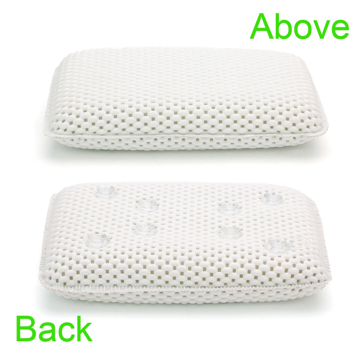 Bathtub Pillow, Neck & Back Support, Bath and Spa Head Rest Pillow with Suction Cups
