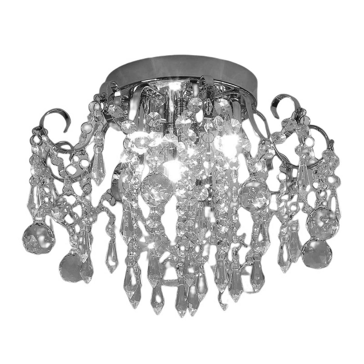 Pendant Lamp European Style Crystal Ceiling Small Chandelier Modern Minimalist Porch Aisle Corridor Restaurant Light, Silver