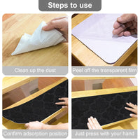 76 × 20 cm Black Adhesive Stair Treads – 15 Pack