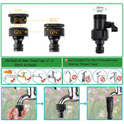 15 m Expandable Garden Hose with 8-Function Nozzle