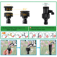 15 m Expandable Garden Hose with 8-Function Nozzle