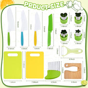 13-Piece Children’s Kitchen Tool Set for Supervised Cooking