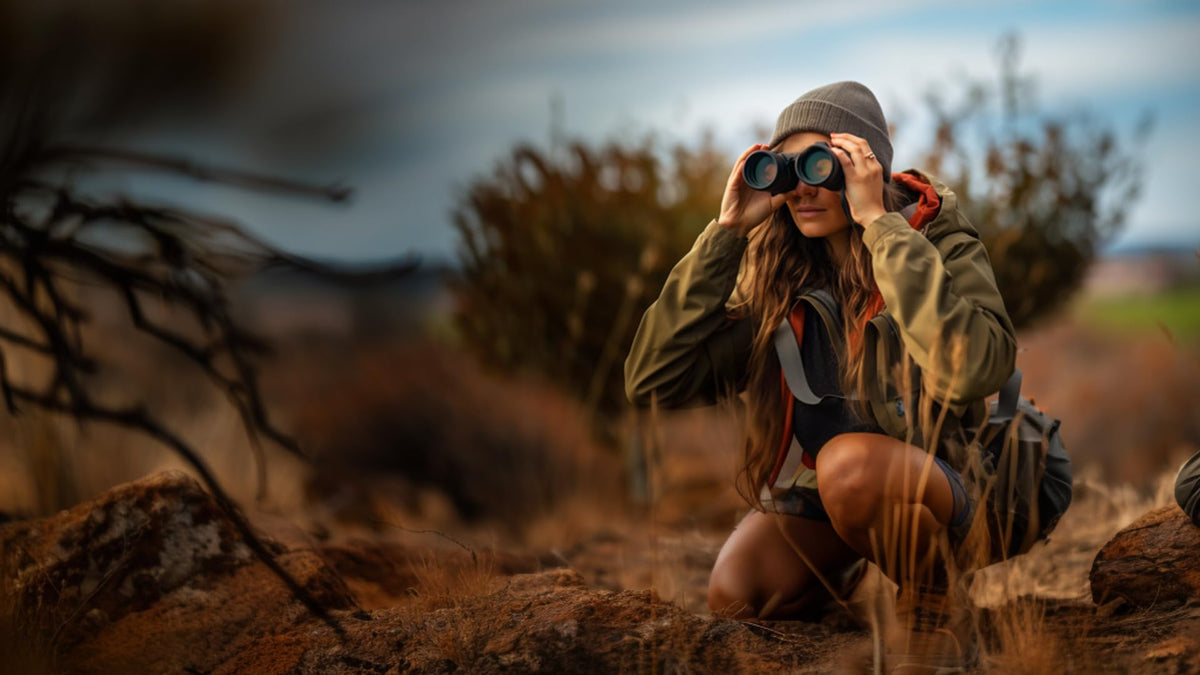 12x Binoculars Kit with Tripod, Phone Adapter & Chest Pack