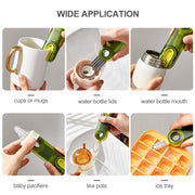 3-in-1 Bottle Lid, Rim & Crevice Cleaning Brush