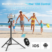 APEXEL 178 cm Phone & Camera Tripod with Remote