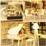 DIY Dollhouse Miniature with Furniture Kit