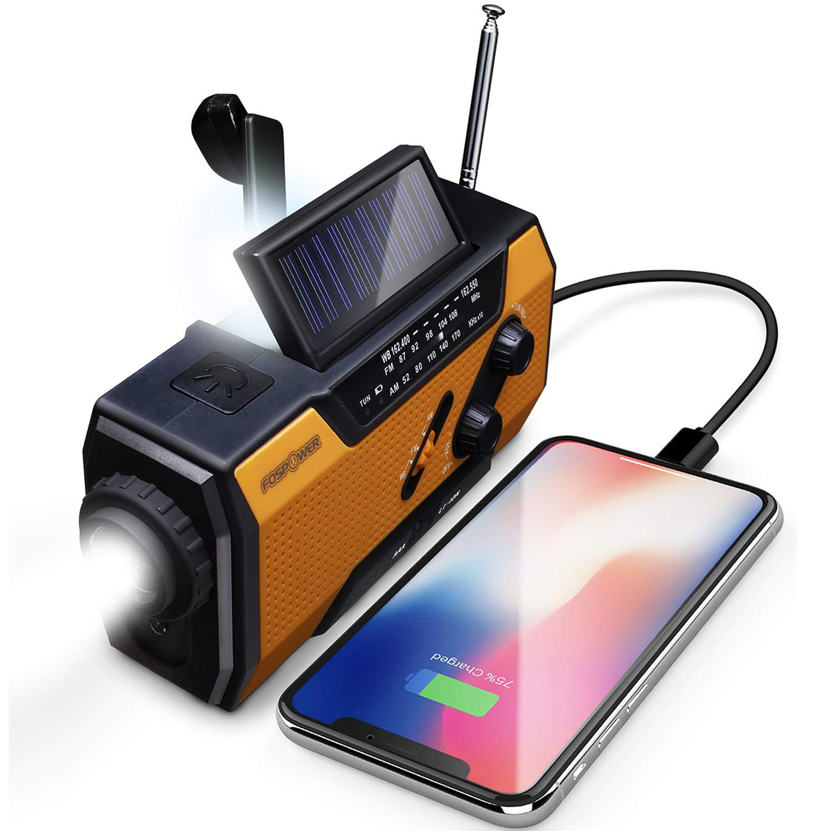 Emergency Solar Hand Crank Portable Radio