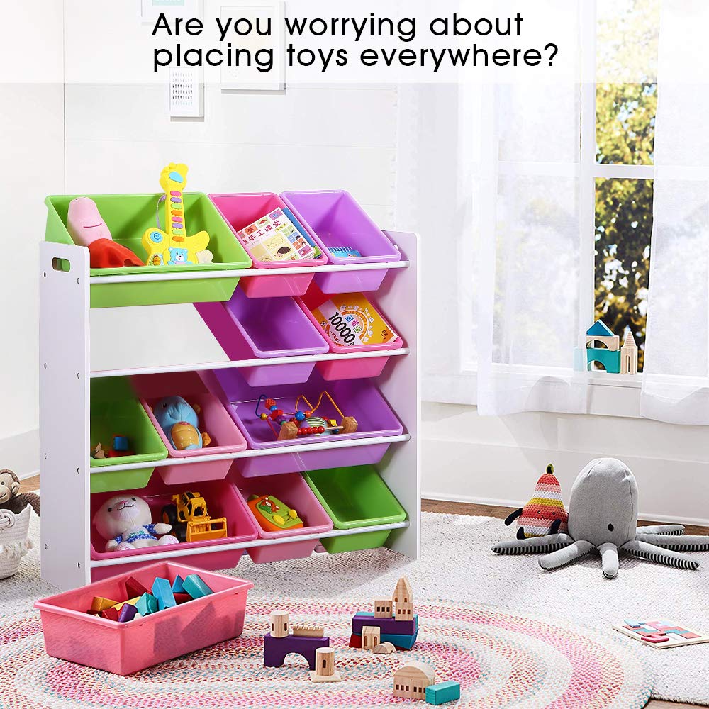 Kids Toy Box Bookshelf Organiser
