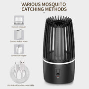 Mosquito Fly Killer Lamp, Portable Night Light USB Rechargeable Mosquito Killer Insect Repellent, (Black)