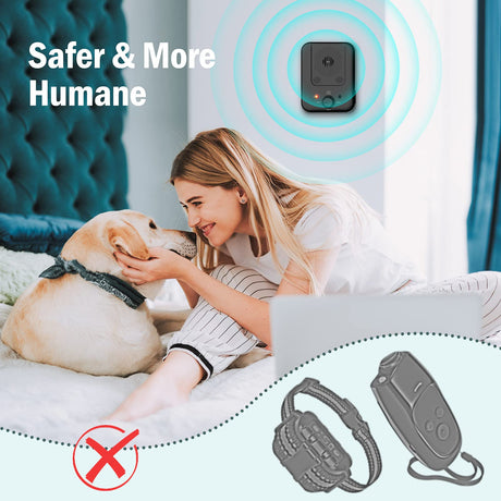 Stop Dog Barking Device, Automatic Anti Barking Devices for Dogs 33 FT, Ultrasonic Rechargeable Waterproof Dog Barking Control Deterrent Stopper Dog Training Tool Indoor/Outdoor Safe for Most Dogs