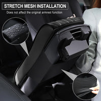 Universal Car Armrest Cover, Auto Center Console Pad, 5cm High PU Leather Arm Rest Cushion Pads, Armrest Protector, Fit for Most Car, Vehicle,Truck Accessories