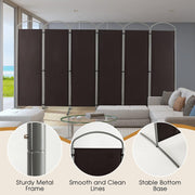 188cm Folding 6-Panel Room Divider – 4 Colours