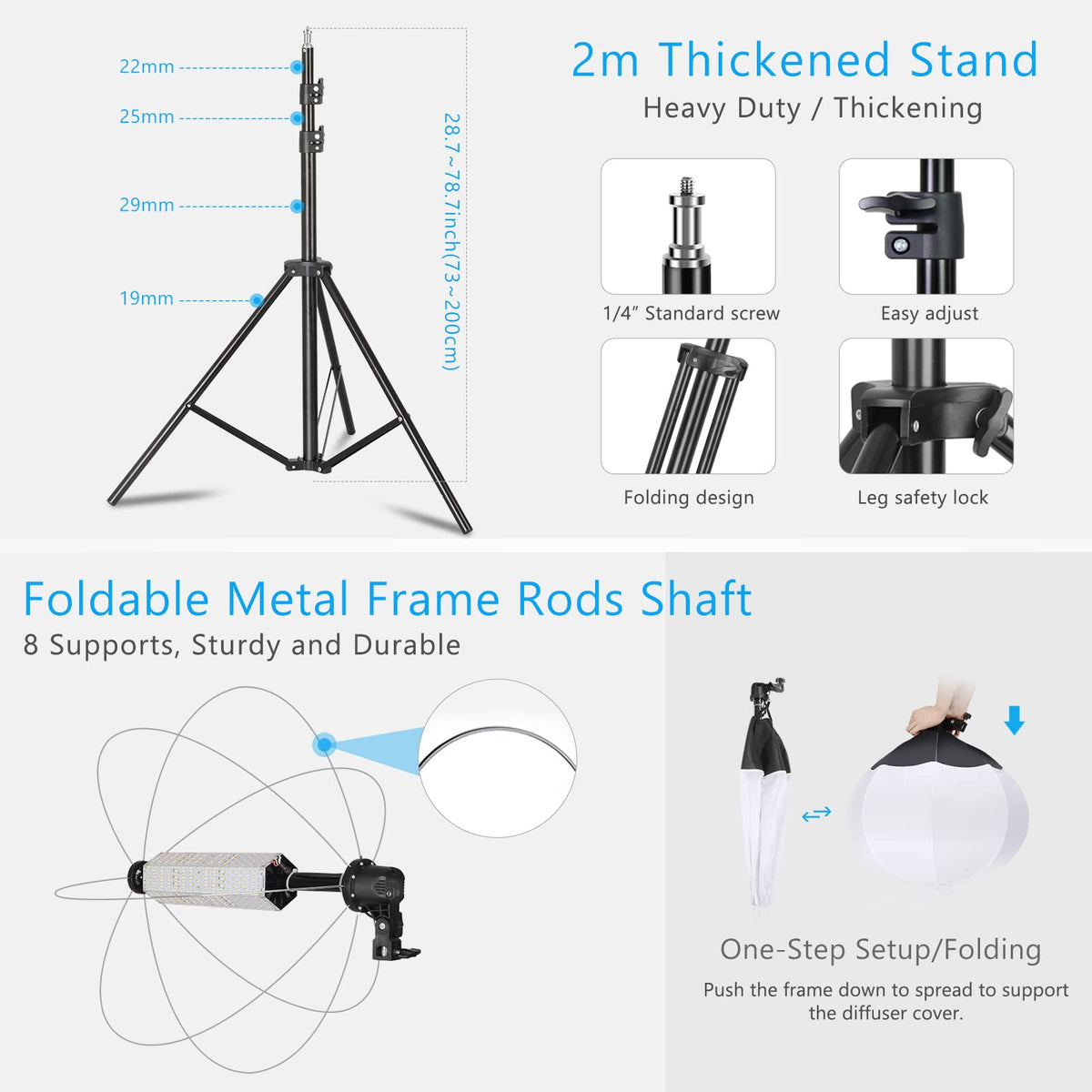 Photography Softbox Lighting Kit 3200 - 5600K Bi-Color Dimmable Continuous Lighting LED Soft Box Photo Studio Equipment with 720PCS SMD LED Beads/Remote/Power Adapters/Carry Bag for Portrait Product Fashion Video Shooting