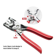 200-Set 9.5mm Metal Snap Fastener Kit with Pliers – 10 Colours