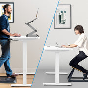 Ergonomic Standing Desk 28"-45" Height Adjustable Electric Sit Stand Desks with Smart Memory Lifting Base Sturdy Motor Computer Workstation for Home, Office, Gaming, Study(White Top White Legs)