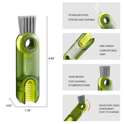 3-in-1 Bottle Lid, Rim & Crevice Cleaning Brush