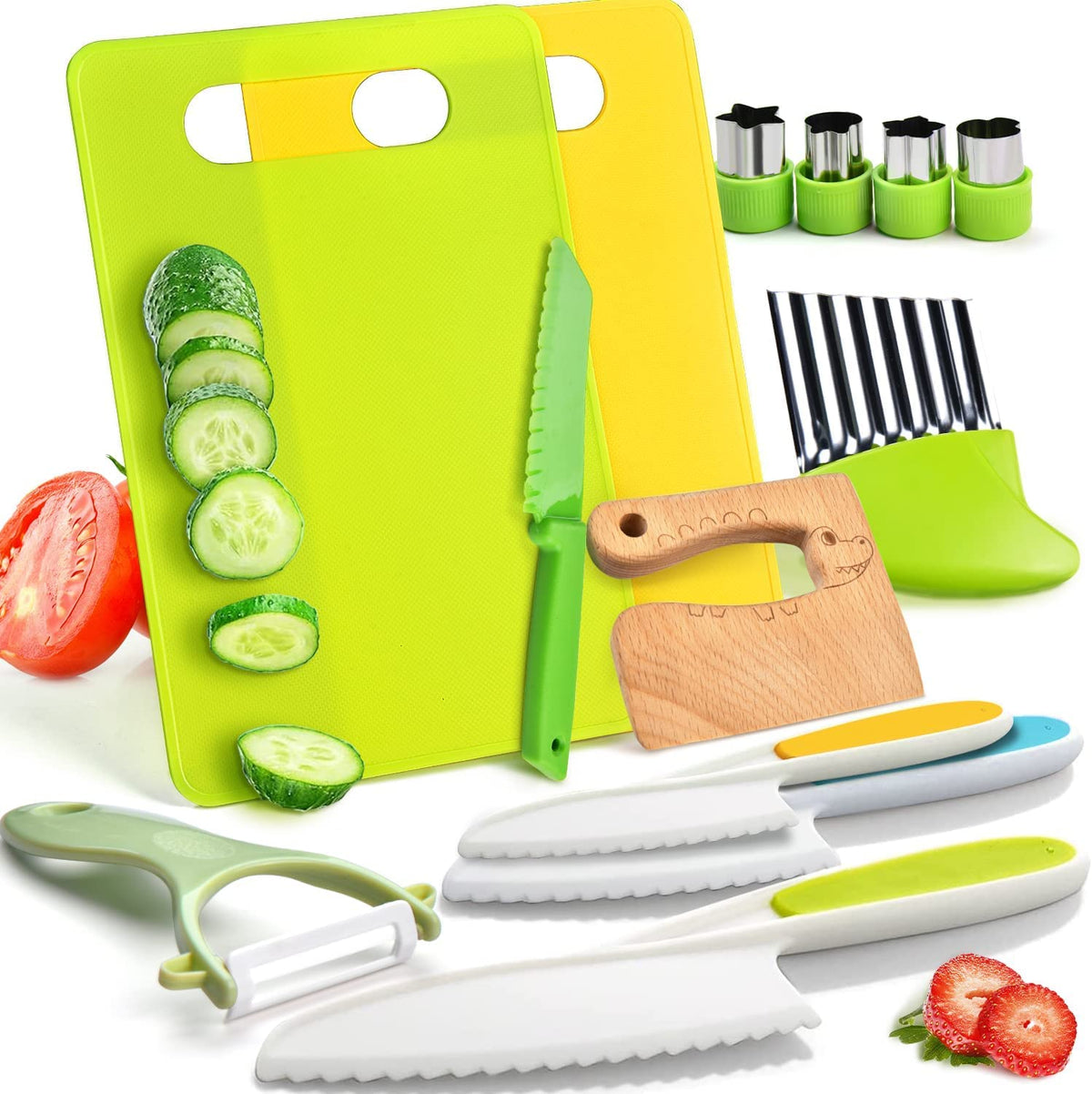 13-Piece Children’s Kitchen Tool Set for Supervised Cooking