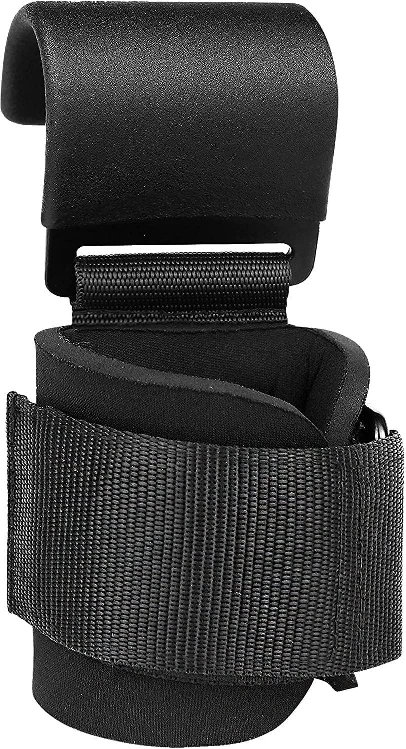 Heavy-Duty Lifting Hooks with Wrist Straps – Pair