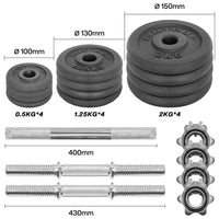 20 kg Adjustable Dumbbell-to-Barbell Weight Set