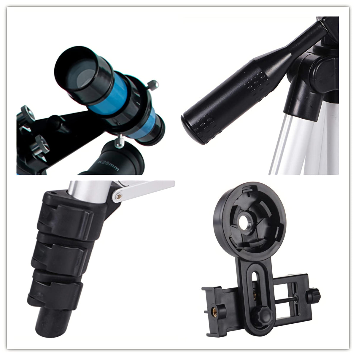 Astronomical Telescope 30070 with Extension-Type Tripod(115cm max)、 finderscope、Phone Clip-Entry-Level Products for Star Observation-150X Magnification and 70mm Caliber (Blue)