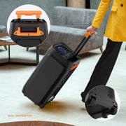 JYX T9 Dual 8-Inch Trolley Karaoke Speaker with 2 Microphones