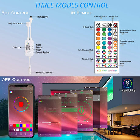 Bluetooth LED Strip Lights-Waterproof 10m