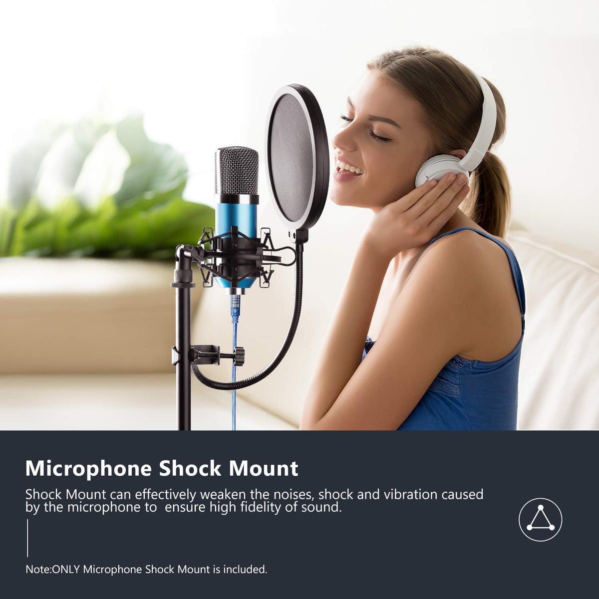 NEEWER 43–46mm Microphone Shock Mount – Black