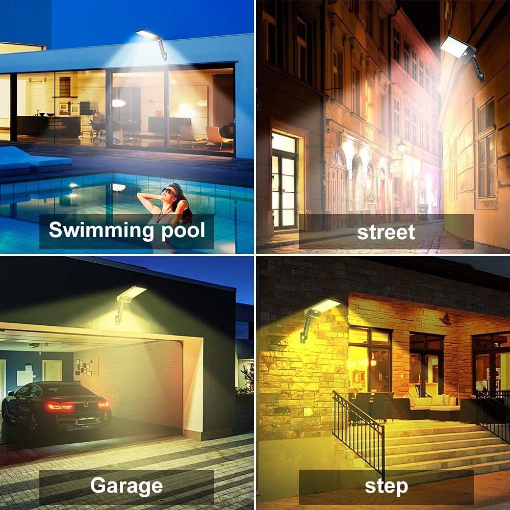 48 LED Waterproof Solar Security Lights with 3 Modes and Colour Temperature Adjustment