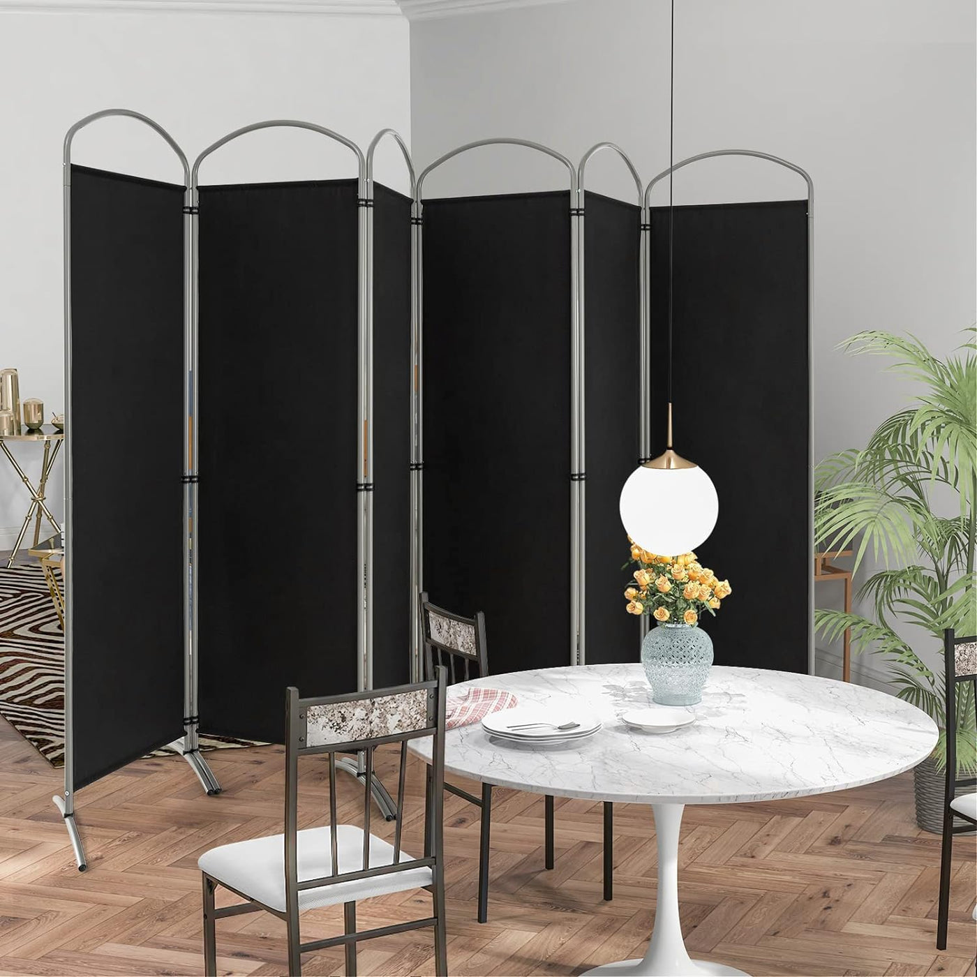 188cm Folding 6-Panel Room Divider – 4 Colours