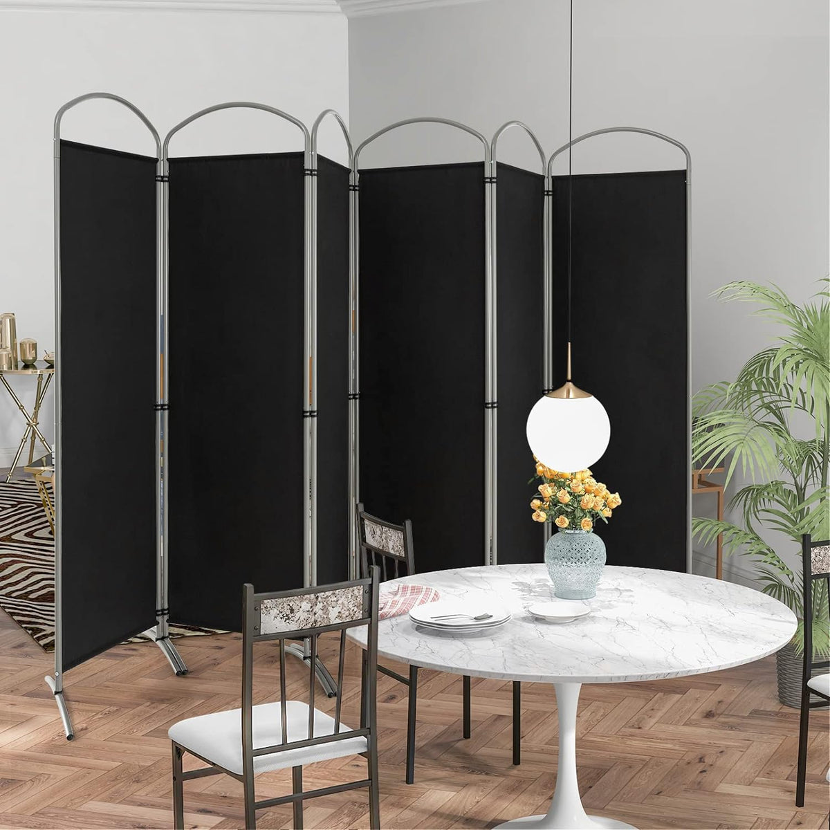 188cm Folding 6-Panel Room Divider – 4 Colours