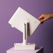 Large LED Vanity Mirror with 10× Magnifying Mirror & Organiser Base