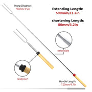 Marshmallow Roasting Stick, Splaks Marshmallow 8 Roasting Sticks 32 Inch Telescoping Extendable Roasting Sticks for BBQ Camping Campfire Grill Outdoor(Pack of 8 Sticks)