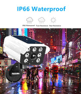 Solar Motion Sensor Light Outdoor - 2400Lumens LED Spotlight 8-Watt IP66 Waterproof, Wireless Solar Flood Security Light for Porch Garden Patio Driveway Pathway