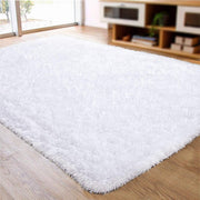 150 × 245 cm White Silky Shag Area Rug