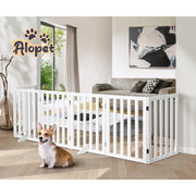 Freestanding Foldable MDF Pet Gate – 3 Sizes, White or Grey