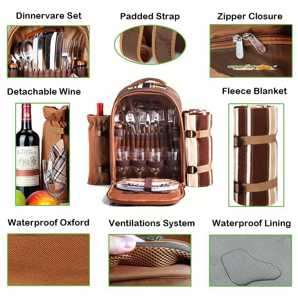 Picnic Backpack Bag- 4 Person