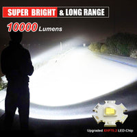 Rechargeable Zoom LED Torch with Power Bank