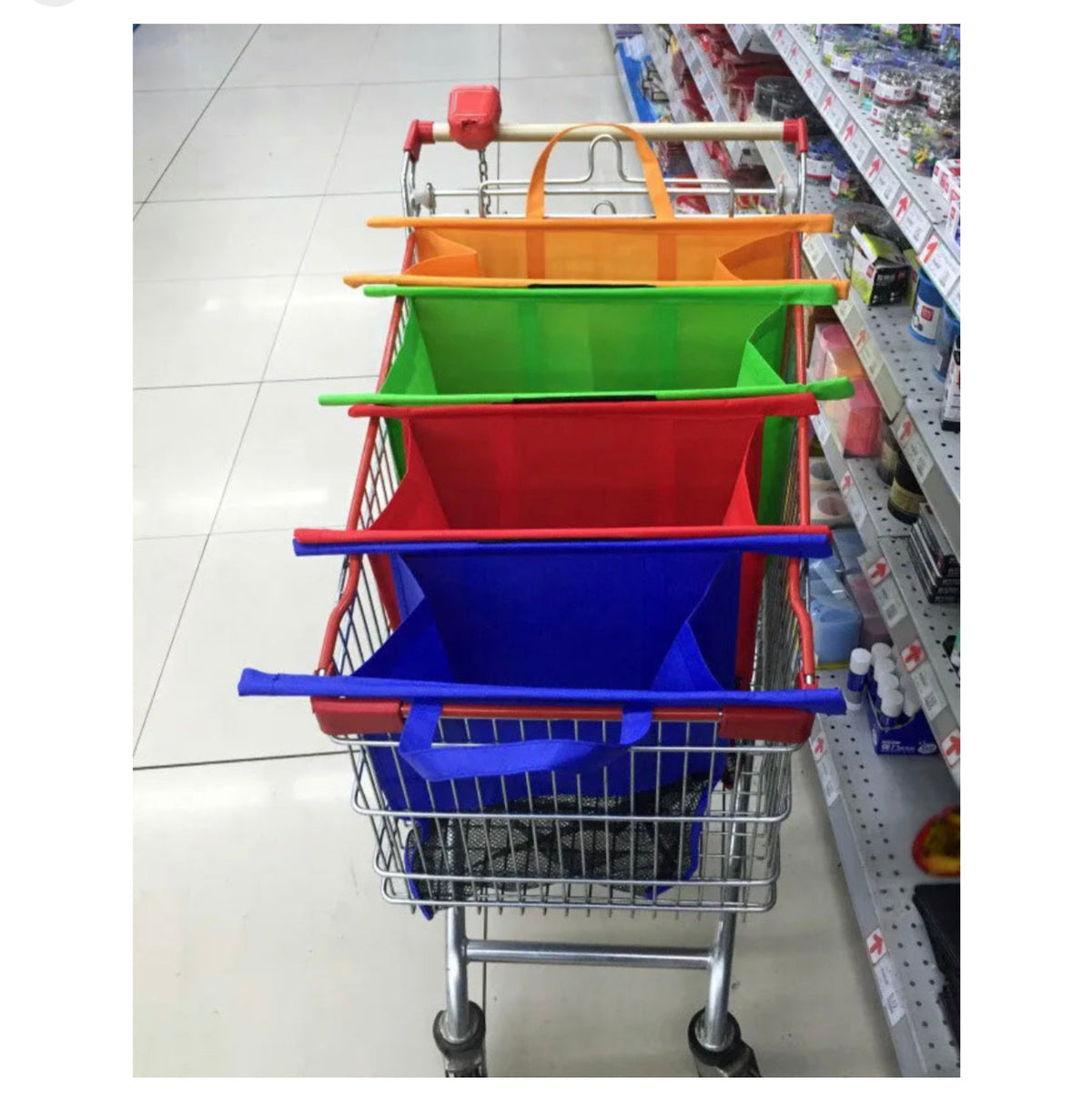 4-Piece Shopping Trolley Bags Organizer Set