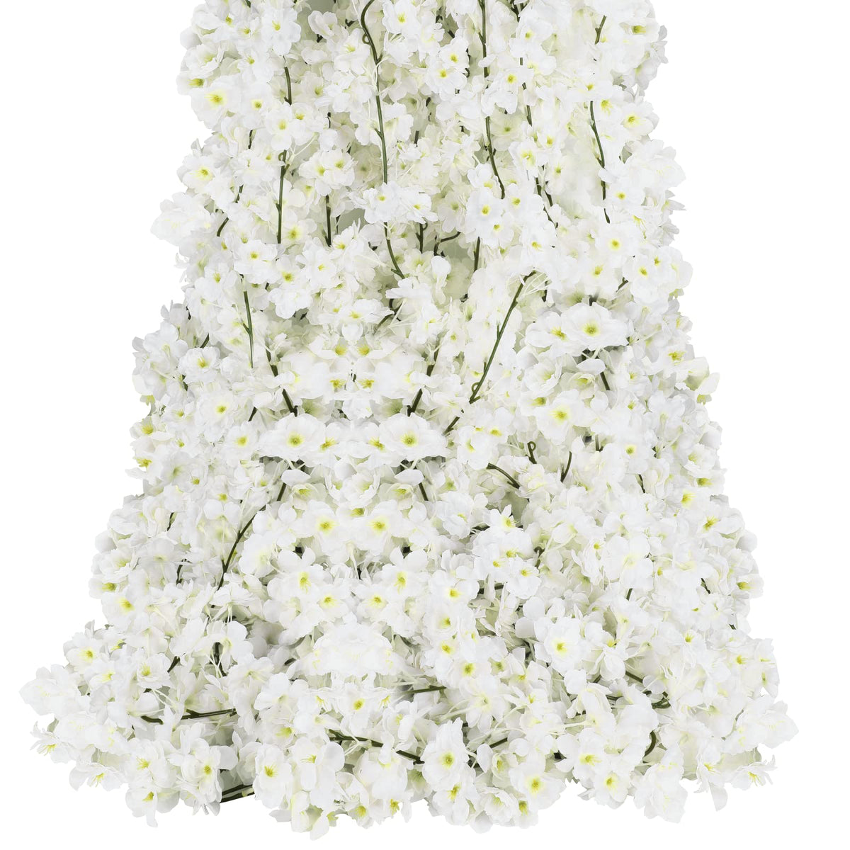 White Artificial Cherry Blossom Garlands – 4 Pack, 7.2m Total