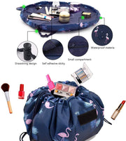 Flamingo Drawstring Makeup & Toiletry Bag