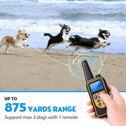 Dog Training Collar with Remote Control,100% IPX7 Waterproof Rechargeable Electric Train Collar with LED Light/Beep/Vibration/Shock Modes, Dog Pet Anti Bark E-Collar for Small, Medium, Large Dogs (1 Remote + 2 Receiver)