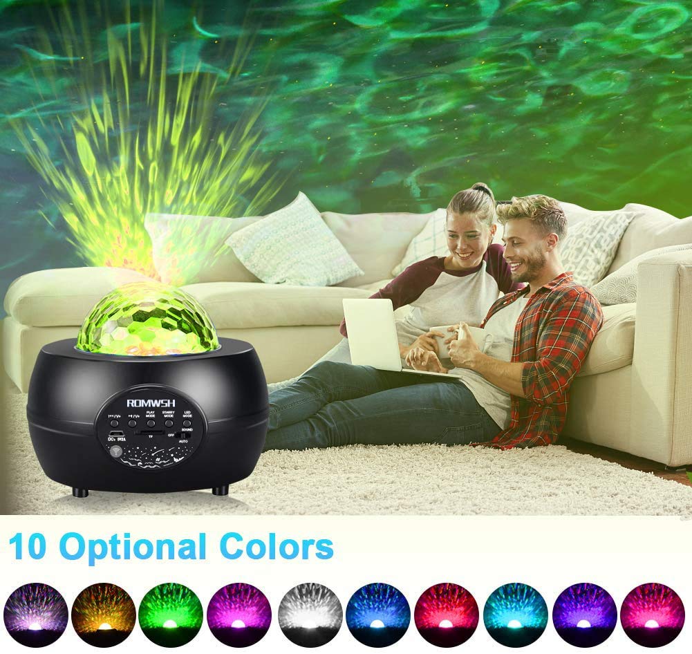 LED Galaxy Projector Light for Kids with Remote Control, Built-in Music Player & Timer Function