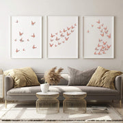 36-Piece Rose-Gold 3D Butterfly Wall Décor Set